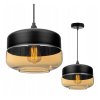 nowoczesna lampa wiszaca ze szklanym kloszem retro