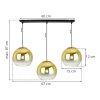 lampa wiszaca nowoczesna zlote klosze na listwie bergen gold