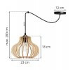 lampa wiszaca zyrandol spider timber klosz drewniany