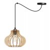 lampa wiszaca zyrandol spider timber klosz drewniany