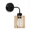 stylowa lampa scienna kinkiet drewniany klosz timber