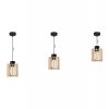 stylowa lampa sufitowa timber z drewnianym kloszem walec