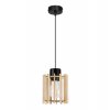 stylowa lampa sufitowa timber z drewnianym kloszem walec