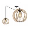 lampa wiszaca timber z regulacja drewniany kulisty klosz