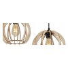 lampa wiszaca timber z regulacja drewniany kulisty klosz