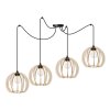 nowoczesna lampa wiszaca spider timber drewniana