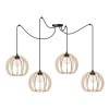 nowoczesna lampa wiszaca spider timber drewniana