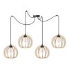nowoczesna lampa wiszaca spider timber drewniana