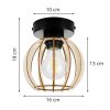 lampa sufitowa kinkiet plafon klosz drewniany timber