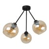 nowoczesna lampa zyrandol trio haga z miodowymi kloszami ze szkla