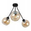 nowoczesna lampa zyrandol trio haga z miodowymi kloszami ze szkla