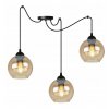 nowoczesna lampa wiszaca z trzema kloszami ze szkla