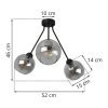 nowoczesna lampa sufitowa trio haga ze szklanymi kloszami