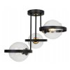 efektowna lampa sufitowa z metalu ze szklanymi kloszami