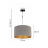 elegancka lampa regulowana mediolan zwis z welurowym abazurem
