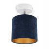 designerska lampa sufitowo scienna reflektor welur granatowy