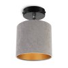 designerski reflektor spot z regulacja mediolan szary welur
