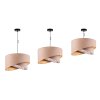 lampa wiszaca nowoczesna zyrandol z abazurem bezowym mediolan e27