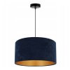 lampa wiszaca w stylu glamour z granatowym abazurem