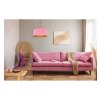 wiszaca regulowana lampa z rozowym welurowym abazurem