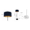stylowa lampa podlogowa z welurowym abazurem zloty srodek mediolan
