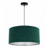 stylowa lampa wiszaca mediolan z duzym zielonym abazurem srodek chrom