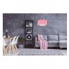 lampa wiszaca z rozowym welurowym abazurem