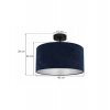 elegancka lampa sufitowa plafon z abazurem mediolan welur