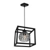 oryginalna szklana lampa wiszaca crystal cage z krysztalkami