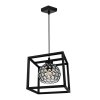 oryginalna szklana lampa wiszaca crystal cage z krysztalkami