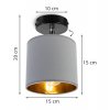 lampa sufitowo sciennna regulowana reflektor z abazurem materialowym gama