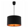 lampa wiszaca glamour z metalicznym srodkiem abazura
