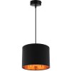 stylowa lampa wiszaca regulowana z abazurem zloty srodek