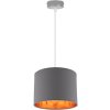 stylowa lampa wiszaca regulowana z abazurem zloty srodek