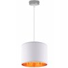 stylowa lampa wiszaca regulowana z abazurem zloty srodek
