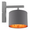 kinkiet z abazurem zloty srodek metal lampa