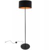 nowoczesna lampa stojaca z abazurem zloty srodek