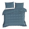 SATÉNOVÉ POVLEČENÍ DINA 160X200 CM, 2KS 70X80 CM MODRÉ