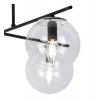 lampa sufitowa w stylu loft zyrandol szklane klosze przezroczyste e14