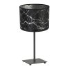 stylowa lampa stolowa werona gia z abazurem wzor czarno srebrny