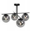 lampa sufitowa zyrandol czarny w stylu loft grafitowe klosze e14