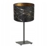 nowoczesna lampka nocna werona gia z abazurem wzor czarno zloty