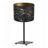 nowoczesna lampka nocna werona gia z abazurem wzor czarno zloty