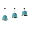 nowoczesna lampa wiszaca z abazurem werona niebieski stozek