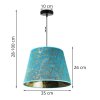 nowoczesna lampa wiszaca z abazurem werona niebieski stozek