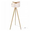 lampa podlogowa werona z abazurem w liscie na trojnogu jasne drewno