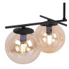 lampa sufitowa zyrandol czarny w stylu loft miodowe klosze e14