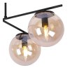 lampa sufitowa zyrandol czarny w stylu loft miodowe klosze e14