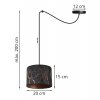 nowoczesna lampa wiszaca spider werona z abazurem wzor marmur