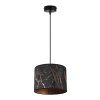 elegancka lampa wiszaca typu zwis z abazurem marmur miedz